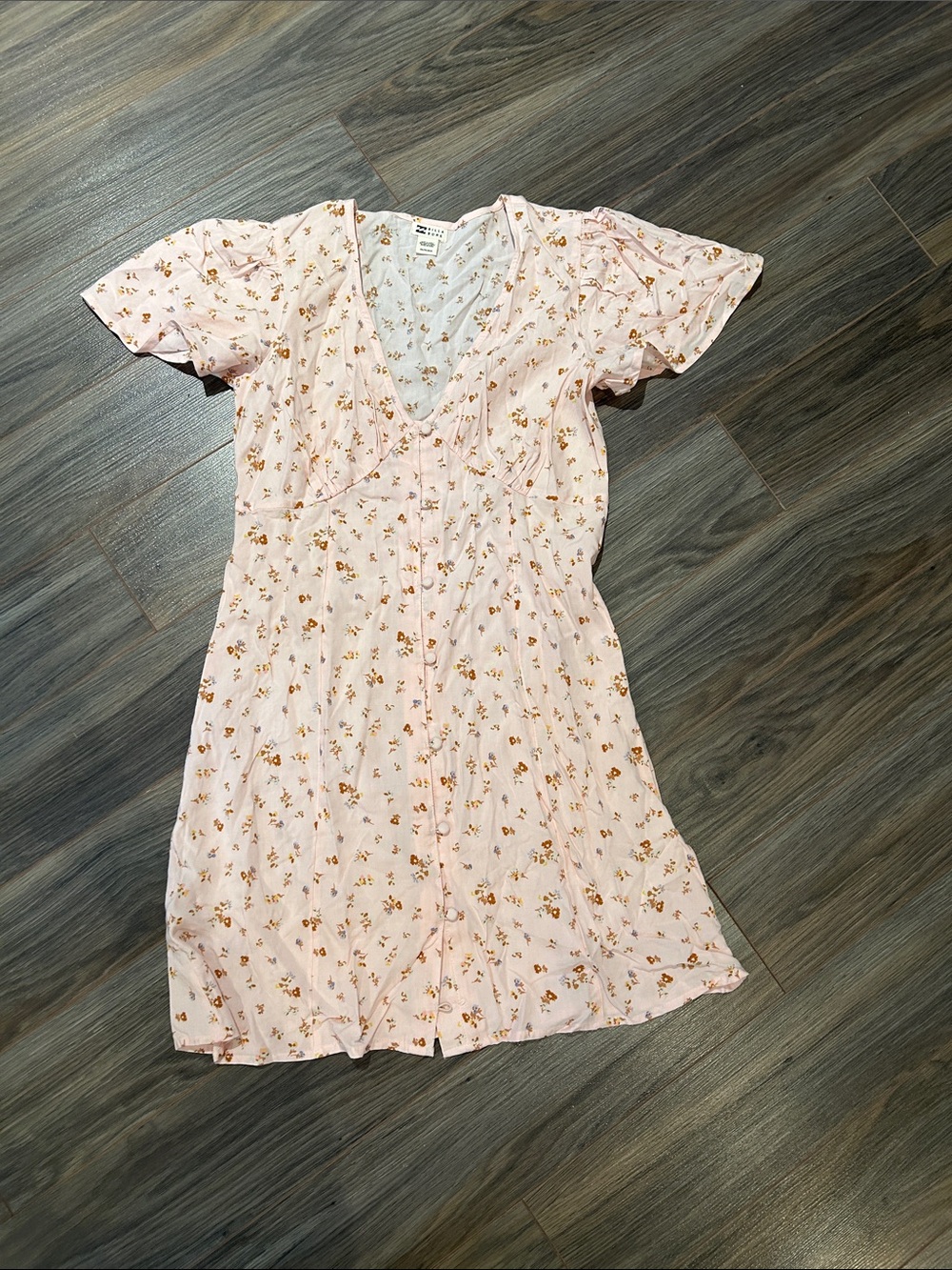 Billabong Light Pink Floral Midi Dress